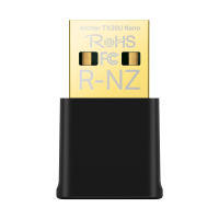 TP-Link ARCHER-TX20U-NANO AX1800 Nano Dual Band Wi-Fi 6 USB Adapter, 1201 Mbps at 5 GHz + 574 Mbps at 2.4 GHz, 2xInternal Antennas, USB 2.0, MU-MIMO